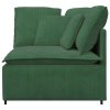 vidaXL Modulární rohová pohovka s polštáři tmavě zelená 100 cm