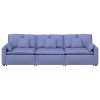 vidaXL Modulární pohovka s polštáři džínově modrá
