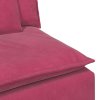 vidaXL Modulární pohovka s polštáři vínově červená