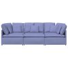 vidaXL Modulární pohovka s polštáři textil džínově modrá