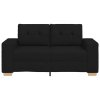 vidaXL Loveseat Sofa Černý 160x77x82 cm textil