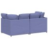 vidaXL Modulární pohovka s polštáři textil džínově modrá