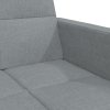vidaXL 2místná rozkládací pohovka s podnožkou světle šedá textil