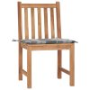 vidaXL Zahradní židle 2 ks s poduškami masivní teakové dřevo