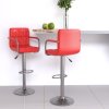 vidaXL Barové stoličky 2 ks červené umělá kůže