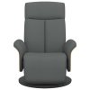 vidaXL Polohovací křeslo s podnožkou tmavě šedé textil