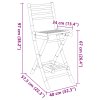 vidaXL Venkovní barové stoličky s opěrkami nohou 2 ks Skládací Bambus