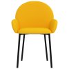 vidaXL Jídelní židle 2 ks žluté samet