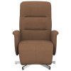vidaXL Polohovací křeslo s podnožkou hnědé textil