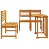 vidaXL Zahradní bistro set 3 pcs Hnědá masivní akáciové dřevo