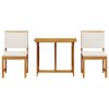 vidaXL Zahradní bistro set 3 pcs Hnědá masivní akáciové dřevo
