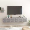 vidaXL Závěsné TV skříňky 3 ks betonově šedé 60x30x30 cm