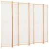 vidaXL 6dílný paraván krémový 240 x 170 x 4 cm textil