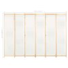 vidaXL 6dílný paraván krémový 240 x 170 x 4 cm textil