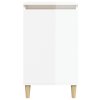 vidaXL Noční stolky 2 ks bílé vysoký lesk 40x35x70 cm kompozitní dřevo