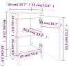 vidaXL Noční stolky 2 ks hnědý dub 40 x 35 x 70 cm kompozitní dřevo