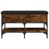 vidaXL Lavice s botníkem kouřový dub 82 x 42 x 45 cm kompozitní dřevo