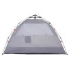 vidaXL Plážový stan 2 osoby šedý rychloupínací nepromokavý