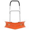 vidaXL Dvouúhlové hrablo na sníh s výsuvnou rukojetí oranžové ocel
