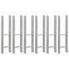 vidaXL Plotové kotvy 6 ks stříbrné 14 x 6 x 60 cm pozinkovaná ocel