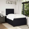 vidaXL Box spring postel s matrací černá 120 x 190 cm samet