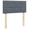 vidaXL Box spring postel s matrací tmavě šedá 90x200 cm samet