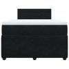 vidaXL Box spring postel s matrací černá 120 x 190 cm samet