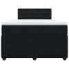 vidaXL Box spring postel s matrací černá 120 x 190 cm samet
