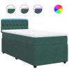 vidaXL Box spring postel s matrací tmavě zelená 90x200 cm samet
