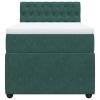 vidaXL Box spring postel s matrací tmavě zelená 90x200 cm samet