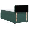 vidaXL Box spring postel s matrací tmavě zelená 90x200 cm samet