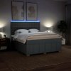 vidaXL Box spring postel s matrací tmavě šedá 180x200 cm textil