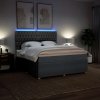 vidaXL Box spring postel s matrací tmavě šedá 180x200 cm textil