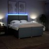 vidaXL Box spring postel s matrací tmavě šedá 200x200 cm textil