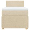 vidaXL Box spring postel s matrací krémová 100 x 200 cm textil
