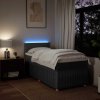 vidaXL Box spring postel s matrací tmavě šedá 90x200 cm textil