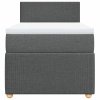 vidaXL Box spring postel s matrací tmavě šedá 90x200 cm textil
