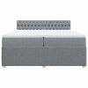 vidaXL Box spring postel s matrací světle šedá 200 x 200 cm textil