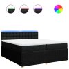 vidaXL Box spring postel s matrací černá 200x200 cm textil