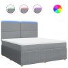 vidaXL Box spring postel s matrací světle šedá 180 x 200 cm textil