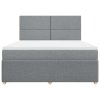 vidaXL Box spring postel s matrací světle šedá 180 x 200 cm textil