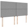 vidaXL Box spring postel s matrací světle šedá 180 x 200 cm textil