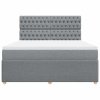 vidaXL Box spring postel s matrací světle šedá 180 x 200 cm textil