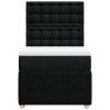 vidaXL Box spring postel s matrací černá 90x200 cm textil