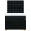 vidaXL Box spring postel s matrací černá 100 x 200 cm textil
