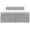 vidaXL Box spring postel s matrací světle šedá 180 x 200 cm textil