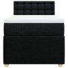 vidaXL Box spring postel s matrací černá 90x200 cm textil