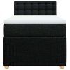 vidaXL Box spring postel s matrací černá 100 x 200 cm textil