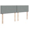 vidaXL Box spring postel s matrací světle šedá 180 x 200 cm textil