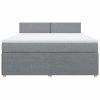 vidaXL Box spring postel s matrací světle šedá 180 x 200 cm textil